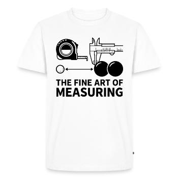 L’art de mesurer la pétanque de boule - T-shirt Premium bio Homme - blanc - Devant - Nico (187cm)