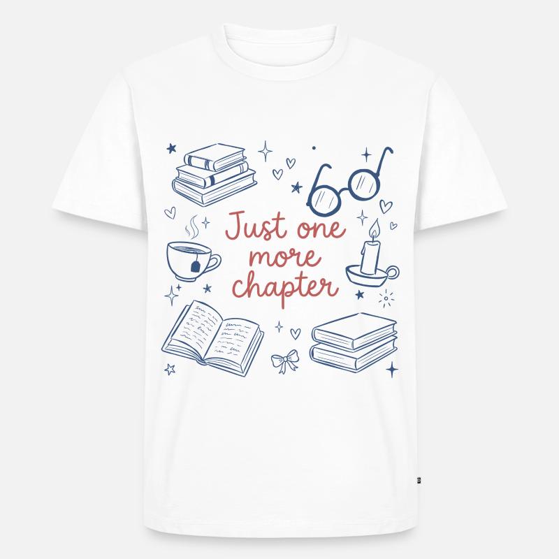 Nur noch ein Kapitel – Buchlesung - Männer Premium Bio T-Shirt - Weiß