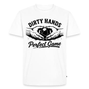 Dirty Hands Perfect Game Boule Petanque Sport - Men's Premium Organic T-Shirt - white - Front - Nico (187cm)