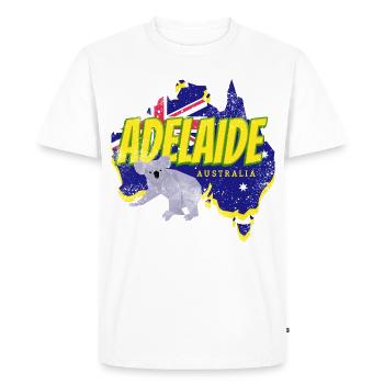 Souvenir de coala rétro et drapeau d’Adélaïde, Australie - T-shirt Premium bio Homme - blanc - Devant - Nico (187cm)