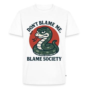 Ne me blâme pas, Snake - T-shirt Premium bio Homme - blanc - Devant - Nico (187cm)