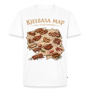 Kielbasa Map All Star Edition - Men's Premium Organic T-Shirt - white - Front - Nico (187cm)