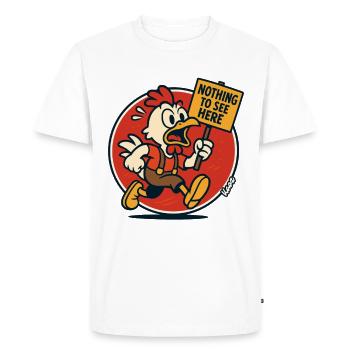 Nothing to See Here Chicken - Men's Premium Organic T-Shirt - white - Front - Nico (187cm)