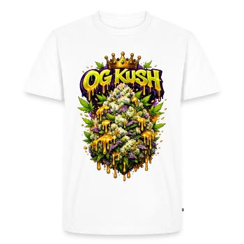 Gravure originale de Graffiti Kush Bud Art - T-shirt Premium bio Homme - blanc - Devant - Nico (187cm)