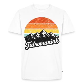 Tatromaniak Mountain Sunset Rétro - T-shirt Premium bio Homme - blanc - Devant - Nico (187cm)