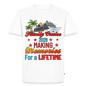 Family Cruise 2026 Vacation Trip Cruising - Men's Premium Organic T-Shirt - white - Front - Nico (187cm)