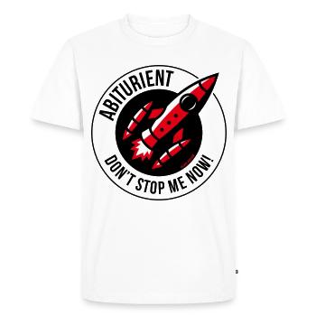 Diplômé du lycée – ne m’arrêtez pas maintenant ! (Abitur / POS 3C) - T-shirt Premium bio Homme - blanc - Devant - Nico (187cm)