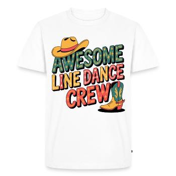 Awesome Line Dance Crew - Men's Premium Organic T-Shirt - white - Front - Nico (187cm)