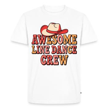 Cowboy Line Dance Crew - Men's Premium Organic T-Shirt - white - Front - Nico (187cm)