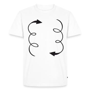 Flèches de circulation - T-shirt Premium bio Homme - blanc - Devant - Nico (187cm)