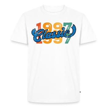 Millésime 1997 - T-shirt Premium bio Homme - blanc - Devant - Nico (187cm)