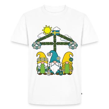 Litha Pagan Solstice d’été Midsommar - T-shirt Premium bio Homme - blanc - Devant - Nico (187cm)
