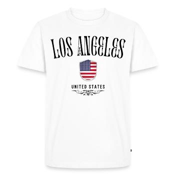 Souvenir Los Angeles, elegant design Los Angeles - Men's Premium Organic T-Shirt - white - Front - Nico (187cm)