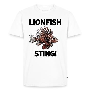 Lionfish Danger Sting Flying Lionfish Black - Men's Premium Organic T-Shirt - white - Front - Nico (187cm)