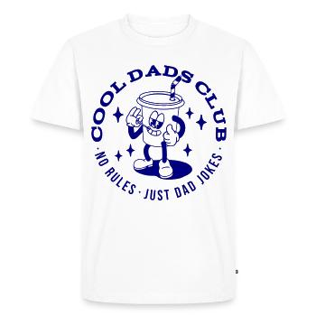 Club des papas cool - T-shirt Premium bio Homme - blanc - Devant - Nico (187cm)