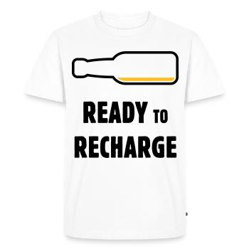Prêt à recharger (Bière / Bière / POS 2C) - T-shirt Premium bio Homme - blanc - Devant - Nico (187cm)