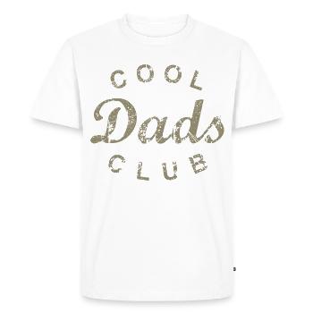 Cool Dads Club Dad Father's Day Gift - Men's Premium Organic T-Shirt - white - Front - Nico (187cm)