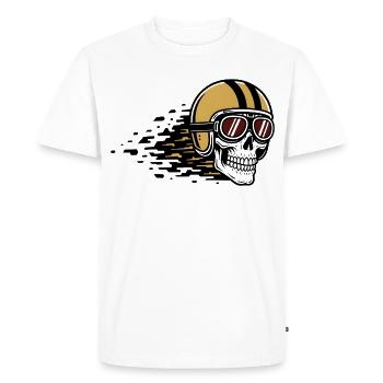 Skull Bicycle VTT VTT Conception de VTT - T-shirt Premium bio Homme - blanc - Devant - Nico (187cm)