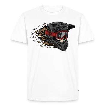 Skull Bicycle VTT VTT Conception de VTT - T-shirt Premium bio Homme - blanc - Devant - Nico (187cm)