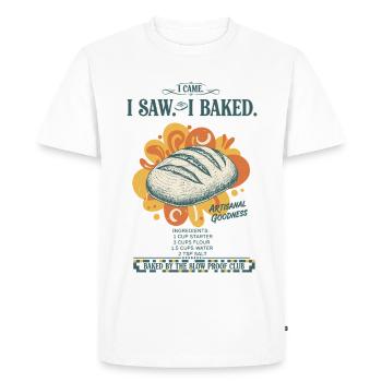 sourdough bread baking baker sourdough starter - Men's Premium Organic T-Shirt - white - Front - Nico (187cm)