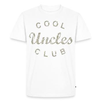 Cool Uncles Club Uncle Father's Day Gift - Men's Premium Organic T-Shirt - white - Front - Nico (187cm)