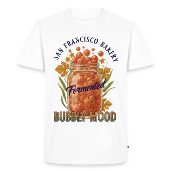 Sourdough Bread Baking Fermented Bubbly Mood - Men's Premium Organic T-Shirt - white - Front - Nico (187cm)