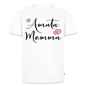 Italie Maman bien-aimée - T-shirt Premium bio Homme - blanc - Devant - Nico (187cm)