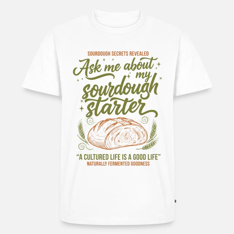 Sauerteigbrot-Backer-Bäcker-Ära - Männer Premium Bio T-Shirt - Weiß