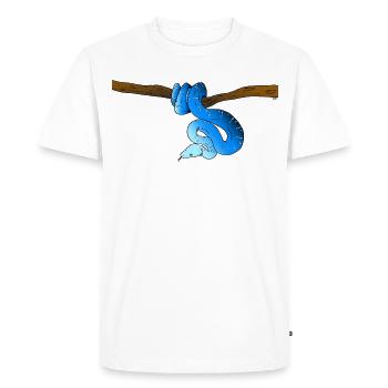 Serpent Bleu - T-shirt Premium bio Homme - blanc - Devant - Nico (187cm)