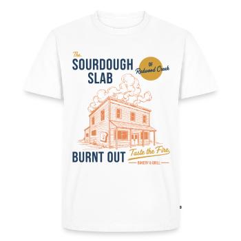 Boulanger au pain au levain La Dalle au levain - T-shirt Premium bio Homme - blanc - Devant - Nico (187cm)