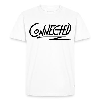 Connected_black_simple - Men's Premium Organic T-Shirt - white - Front - Nico (187cm)