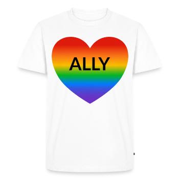 Gay Ally LGBT Pride Allyship - Men's Premium Organic T-Shirt - white - Front - Nico (187cm)