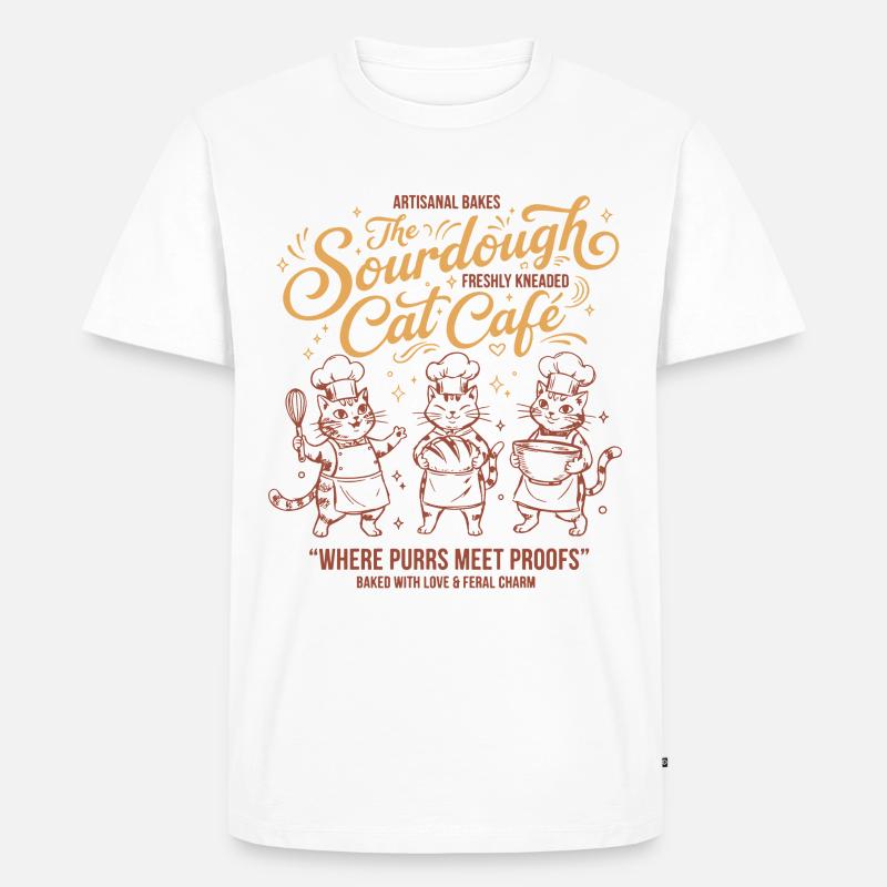 Sauerteigbrot Backbäcker Sauerteigstarter - Männer Premium Bio T-Shirt - Weiß