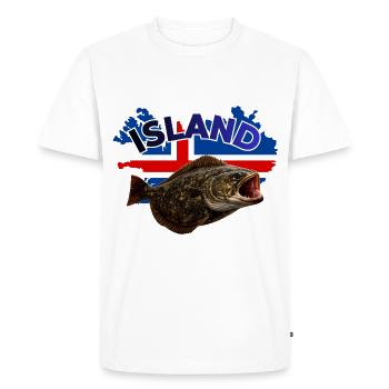 Pêche au flétan en Islande - T-shirt Premium bio Homme - blanc - Devant - Nico (187cm)