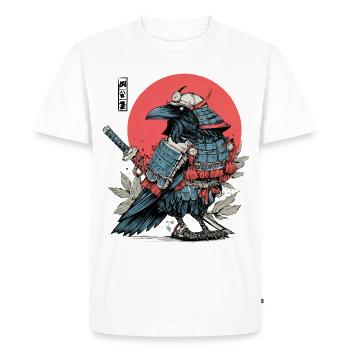 Crimson Samurai Raven Armor - Men's Premium Organic T-Shirt - white - Front - Nico (187cm)