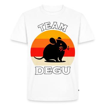 Team Degu - Men's Premium Organic T-Shirt - white - Front - Nico (187cm)