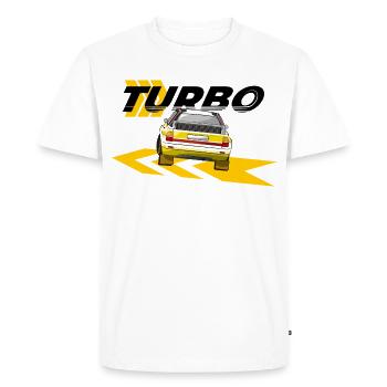 Rallye Quattro A2 Drift - Men's Premium Organic T-Shirt - white - Front - Nico (187cm)