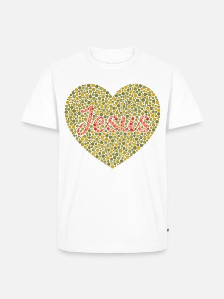 Jésus t’aime | Foi | Don - T-shirt Premium bio Homme - blanc