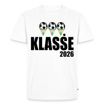Football 3e Grade 2026 - T-shirt Premium bio Homme - blanc - Devant - Nico (187cm)