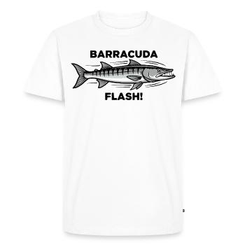 Barracuda Flash Predator Sea Barracuda - Men's Premium Organic T-Shirt - white - Front - Nico (187cm)
