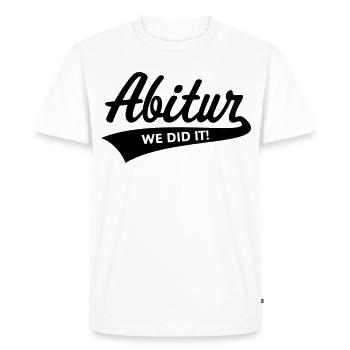 Abitur – On l’a fait ! (Promotion / B) - T-shirt Premium bio Homme - blanc - Devant - Nico (187cm)