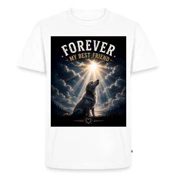 Pour toujours mon meilleur ami Chien Amour Amour Amour des Chiens - T-shirt Premium bio Homme - blanc - Devant - Nico (187cm)