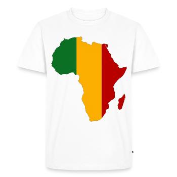 Mali Drapeau Afrique - T-shirt Premium bio Homme - blanc - Devant - Nico (187cm)