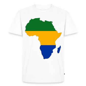Gabon_Flagge_Afrika - T-shirt Premium bio Homme - blanc - Devant - Nico (187cm)