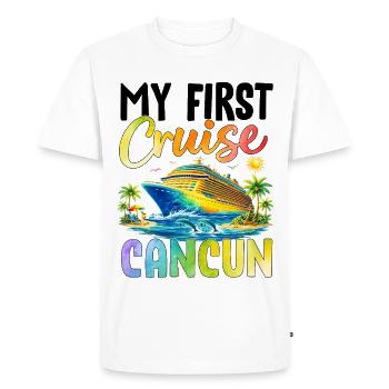 Ma première croisière à Cancún - T-shirt Premium bio Homme - blanc - Devant - Nico (187cm)