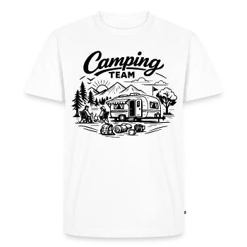 Camping Team Wagon - Men's Premium Organic T-Shirt - white - Front - Nico (187cm)