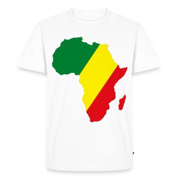 Kongo_Flagge_Afrika - T-shirt Premium bio Homme - blanc - Devant - Nico (187cm)