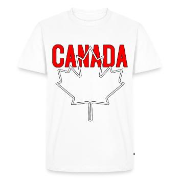 Canada Flag Maple Leaf Canadian - Men's Premium Organic T-Shirt - white - Front - Nico (187cm)