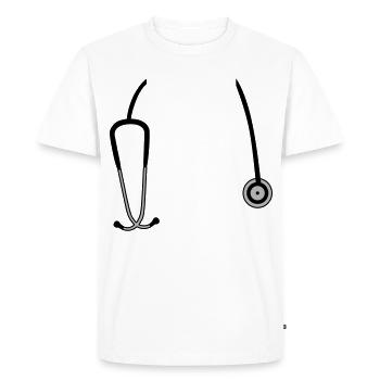 Stéthoscope - T-shirt Premium bio Homme - blanc - Devant - Nico (187cm)