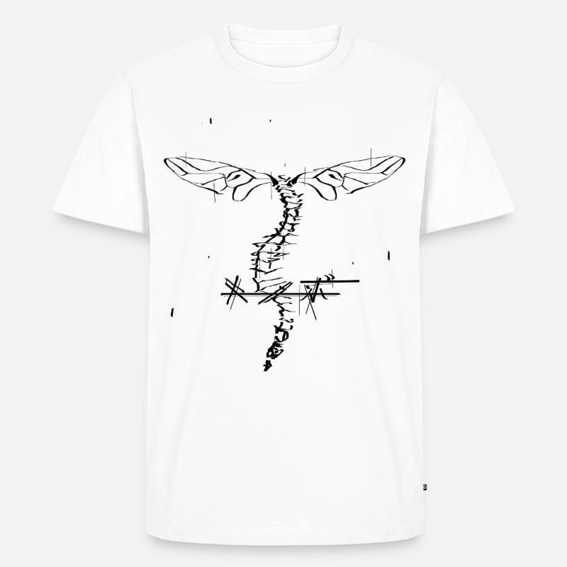 Knochenlibelle - Männer Premium Bio T-Shirt - Weiß